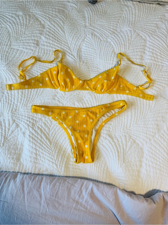 Urban Outfitters Other - Yellow Polka Dot Bikini Set small
